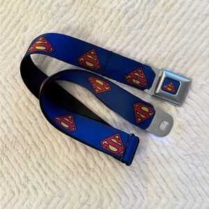 Buckle-Down Blue Superman Shield Seatbelt Belt